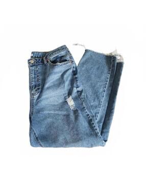 And Now This distressed high-rise mom jeans